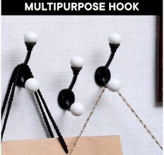 Black Double Loop Ceramic Iron Hooks