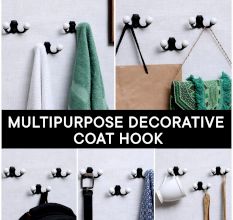 Black Double Loop Ceramic Iron Hooks