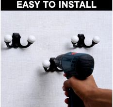 Black Double Loop Ceramic Iron Hooks