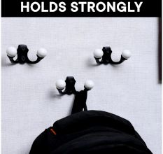 Black Double Loop Ceramic Iron Hooks