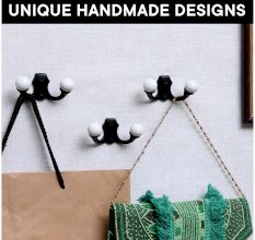 Black Double Loop Ceramic Iron Hooks