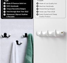 Black Double Loop Ceramic Iron Hooks
