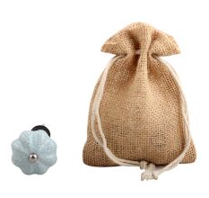 Baby Blue Crackle Ceramic Wine Stopper