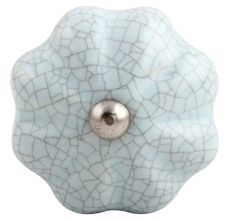 Baby Blue Crackle Ceramic Wine Stopper