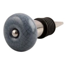 Grey Crackle Ceramic Wine Stopper