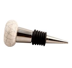 Cream Crackle Ceramic Wine Stopper