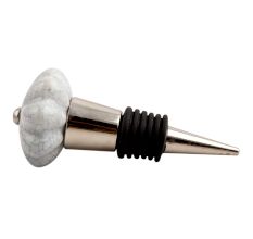 Steel Grey Melon Crackle Ceramic Wine Stopper