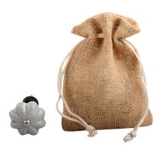 Steel Grey Melon Crackle Ceramic Wine Stopper
