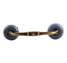 Grey Crackle Ceramic Bridge Handle