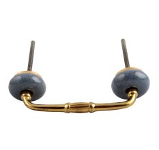 Grey Crackle Ceramic Bridge Handle