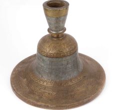 Bronze Silver Painted Engraved Hukkah Base