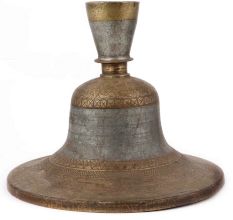 Bronze Silver Painted Engraved Hukkah Base