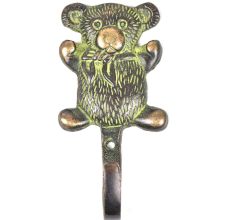 Brass Teddy Hooks with Patina