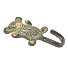 Brass Teddy Hooks with Patina
