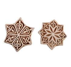 Set of 2 Piece New Mix Wooden Printing Block