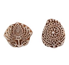 Set of 2 Piece New Mix Wooden Printing Block