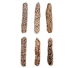 Set of 6 Piece New Mix Wooden Printing Block