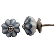 Grey Sunflower Medium Knob