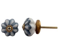 Grey Sunflower Medium Knob