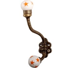 Orange Star Ceramic Floral Iron Hooks-EHG-97