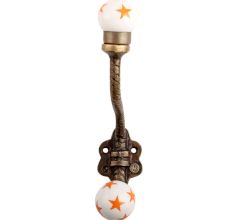 Orange Star Ceramic Floral Iron Hooks-EHG-97