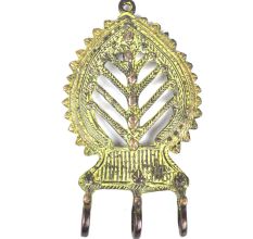 Brass Decorative 3 Hooks Leaf