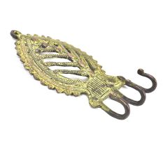 Brass Decorative 3 Hooks Leaf