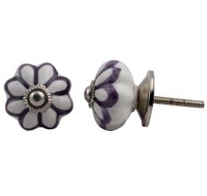 Purple Sunflower Medium Knob