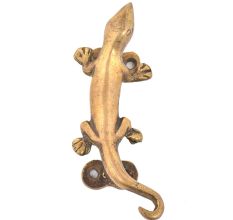 Brass Crawling Lizard Door Handle