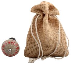 Red Embossed Crackle Ceramic Wine Stopper 