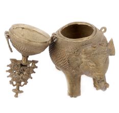 Brass Dhokra Elephant with Storage Box