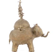 Brass Dhokra Elephant with Storage Box