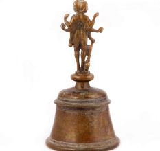 Brass Ghanti Bell with God Figurine