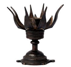 Bronze Lotus Oil Lamp