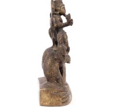 Bronze Figurine of Krishna Dancing on the Snake
