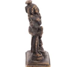 Brass Dancing Krishna with Rukmani and Satyabhama