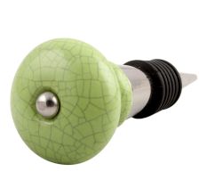 Green Black Crackle Ceramic Wine Stopper