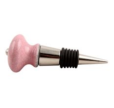 Pink Black Crackle Ceramic Wine Stopper 
