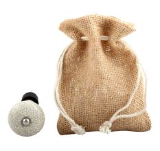 Cream And Black Crackle Ceramic Wine Stopper