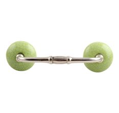 Green and Black Crackle Ceramic Bridge Handle