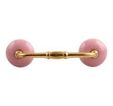 Pink and  Black Crackle Ceramic Bridge Handle