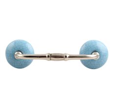 Blue Crackle Ceramic Bridge Handle