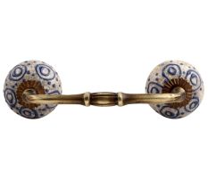 Blue Crackle Ceramic Bridge Handles