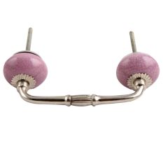 Light Purple Crackle Ceramic  Bridge Handle