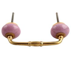 Light Purple Crackle Ceramic  Bridge Handle