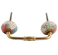 Mixed Crackle Ceramic Bridge Handle