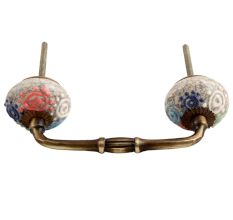 Mixed Crackle Ceramic Bridge Handle