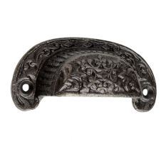 Floral D Pull Iron Handle