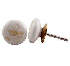 Golden Lilium Flat Knob