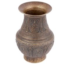 Bronze Vase With Buddha Engraved
